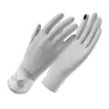 Summer ice silk sun protection gloves, full finger, breathable, non-slip palm for outdoor sports. - One Size / Gray