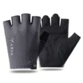 Ademende halfvinger fitnesshandschoenen voor krachttraining wielrennen en buitensporten. - S / Grijs