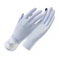 Summer ice silk sun protection full finger gloves anti-slip for outdoor sports blue - One Size / Blue
