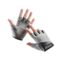 Heren vingerloze fiets handschoenen, ademende mesh sport fitness handschoenen voor buiten. - S / Grijs