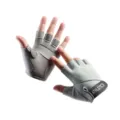Grijs halve vingers fietshandschoenen ademend fitness workout sport handschoenen heren gym - S / Cyaan