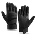 Black tactical full finger gloves for men outdoor sports cycling hiking anti slip combat training - M / A08-YQ Black
