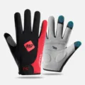 Outdoor fietshandschoenen lange vinger sport ademend antislip mountainbike zwart rood - M / Q# rood