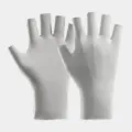 White half-finger UV protection gloves for driving cycling nail art outdoor sports sun - Half Finger Style B Gray
