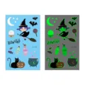 Kids Halloween waterproof glow in the dark temporary tattoo sticker cartoon pumpkin witch - En-042 (Halloween Tattoo)