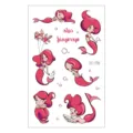 Cute mermaid temporary tattoo sticker for kids, waterproof cartoon body art variant. - Mermaid Style (EC-178)