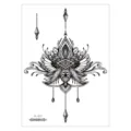 Waterproof chest tattoo sticker geometric lotus design temporary body art sticker - Geometric Lotus (AL-007) / 210*150MM