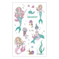 Waterproof cartoon mermaid temporary tattoo stickers for kids, cute ocean animal body art sheet. - Mermaid Style (EC-176)