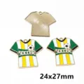 Soccer jersey alloy enamel charms DIY jewelry pendants for keychains and bag decor 24x27mm - Soccer - 11