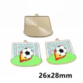 Soccer ball alloy enamel pendant charm for DIY jewelry making, enamel sports keychain accessory. - Football-13