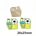 Football themed alloy enamel DIY charms pendants, ideal for handmade jewelry and custom keychains. - Soccer-2