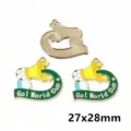 World Cup football alloy DIY charm pendant, enameled sports jewelry making accessory. - Soccer - 7