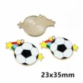 Soccer Football Alloy Enamel Charm Pendant DIY Jewelry Making Keychain Bag Hanging Accessory - Soccer - 8