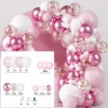 Kit de guirlande de ballons rose blanc 107pcs pour fête mariage anniversaire déco. - Ensemble Rose 01