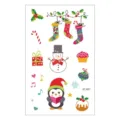Pegatinas de tatuajes temporales de Navidad impermeables para niños con lindos diseños. - EC-837