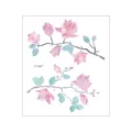 Waterproof watercolor magnolia flower tattoo sticker temporary body art floral design decal - FC-067