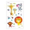 Children cartoon animal temporary tattoo stickers cute giraffe zebra lion monkey waterproof - Zoo Animal Style (EC-582)