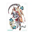 Halloween waterproof temporary tattoo sticker skull grim reaper gothic scary body art makeup - LC-925 / 210*150MM