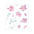 Waterproof temporary tattoo sticker with cute watercolor floral design for women. - FC-066