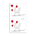 Cute cartoon rabbit temporary tattoo sticker, waterproof body art for kids and daily wear. - Rabbit Heart(HC-251P) / 60*105mm