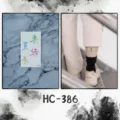 Waterproof temporary tattoo sticker with colorful Chinese characters design for body art. - HC-386