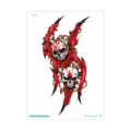 Waterproof temporary skull tattoo sticker for Halloween party face body art decor - LC-924 / 210*150MM