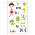 Cute kids cartoon farm animal temporary tattoo sticker sheet colorful variant design - Country Farmer Style (EC-584)