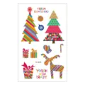 Waterproof Christmas cartoon temporary tattoo stickers sheet for kids holiday decor. - EC-839