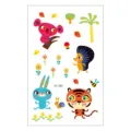 Kids cute cartoon animal temporary tattoo sticker sheet, colorful variant design. - Cute Animal Style (EC-585)