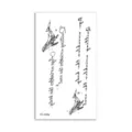 Waterproof temporary tattoo sticker featuring cute whale illustrations and cursive English script. - Whale English(HC-228P) / 60*105mm
