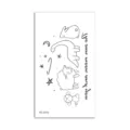 Tatuaje temporal impermeable con lindos dibujos de animales y texto en inglés, arte negro. - Animales Y Inglés(HC-232P) / 60*105mm