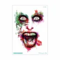 Halloween temporary face tattoo sticker, waterproof clown makeup transfer sticker for cosplay party. - LC-923 / 210*150MM