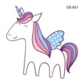 Cute cartoon unicorn waterproof temporary tattoo sticker for kids fun body art design - CE-621 Unicorn Pattern (CE-621)