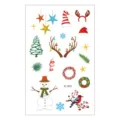 Waterproof Christmas temporary tattoo stickers cute cartoon designs for kids party fun. - EC-835