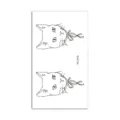 Waterproof temporary tattoo sticker cute cat bow design for kids fashion art style - Double Cats(HC-247P) / 60*105mm