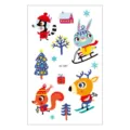 Kids cartoon winter animal temporary tattoo stickers sheet for Christmas party and fun. - Christmas Animal Style (EC-587)