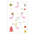 Christmas flamingo temporary tattoo sticker for kids waterproof cute holiday body art design - EC-838