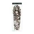 Full arm temporary tattoo waterproof realistic black gothic religious sticker for men and women - Crying Nun Candle (AC-032)