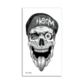 Waterproof temporary tattoo sticker black skeleton skull design edgy body art transfer 1pc - HC-105p