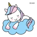 Cute cartoon unicorn temporary tattoo sticker, waterproof body art for kids design. - CE-625 Unicorn Pattern (CE-625)