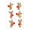 Christmas cartoon reindeer temporary tattoo stickers waterproof cute body art for kids. - EC-850