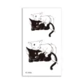 Cute black and white cats temporary tattoo sticker, waterproof body art for kids and teens. - Sleeping Cats(HC-250P) / 60*105mm