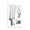 Temporary tattoo sticker waterproof black puppet silhouette design variant style paper. - HC-131p