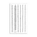 Temporary line art tattoo sticker sheet with cute leaves and heart patterns for kids. - Leaf Plant(HC-279) / 60*105mm