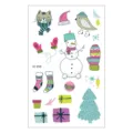 Christmas cartoon temporary tattoo stickers waterproof cute kids body art decal sheet - EC-858