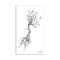 Black tree temporary tattoo sticker, waterproof body art transfer sticker variant design. - HC-190p