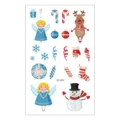 Waterproof Christmas temporary tattoo stickers for kids, cute cartoon holiday body art designs. - EC-857