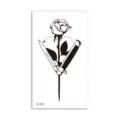 Temporary tattoo sticker featuring a classic black and white rose and dagger design motif. - Rose Dagger(HC-293) / 60*105mm