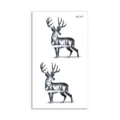 Waterproof temporary tattoo sticker sheet featuring magical deer and starry night design variant. - Starry Deer(HC-217) / 60*105mm