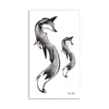 Waterproof temporary tattoo sticker featuring stylish dotwork fox design for kids and adults - Twin Foxes(HC-220) / 60*105mm